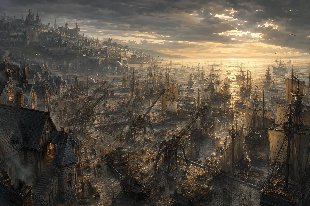 Une cité aux mille mâts : promenade dans l'univers de Rhaelos